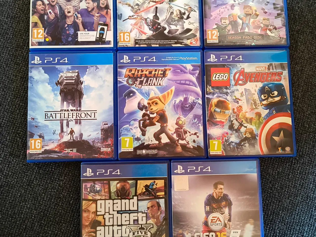 Billede 1 - PlayStation 4 med 8 spil og 2 controller 