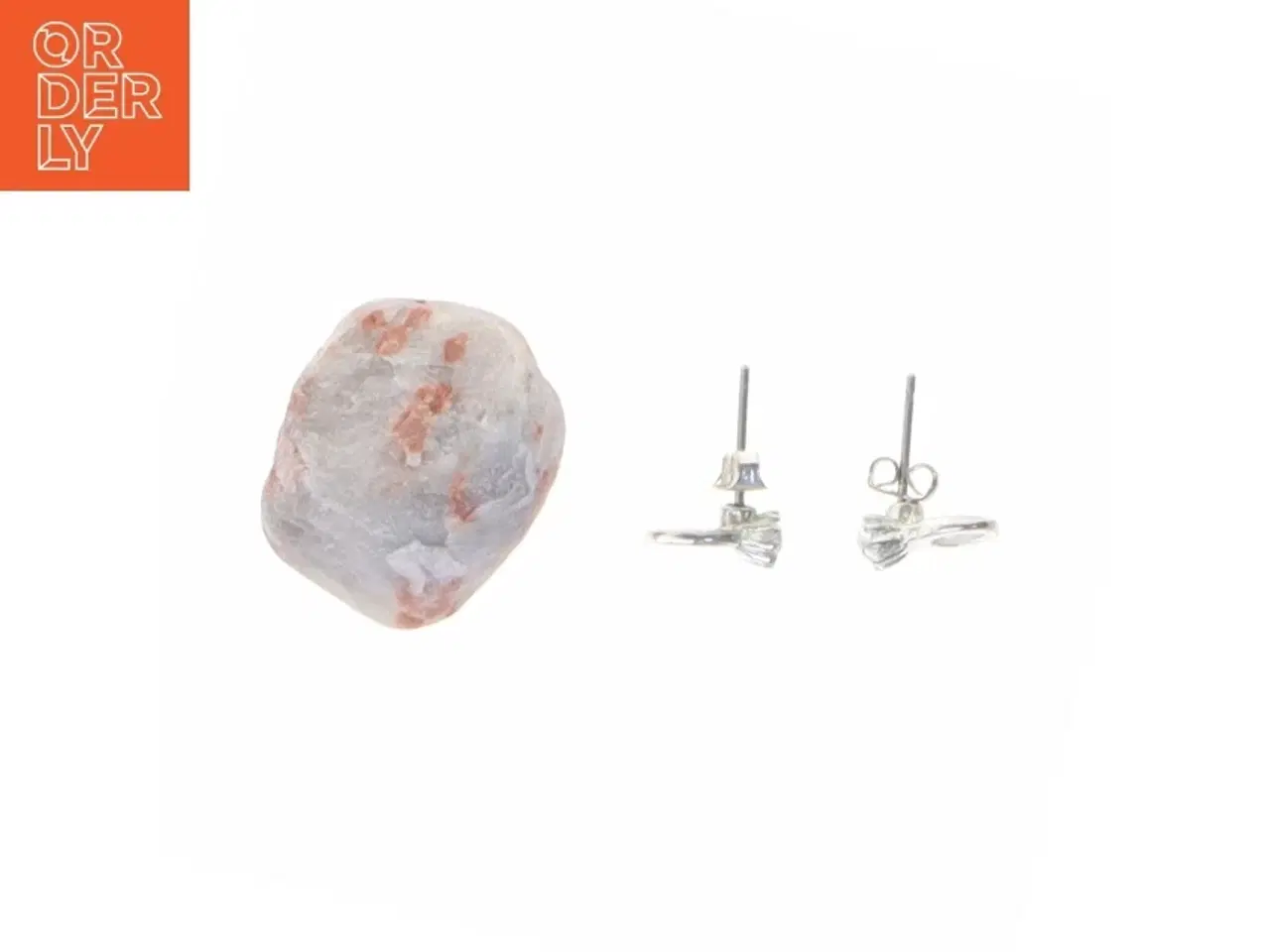 Billede 3 - Krystal og øreringe (str. Ørering en x 0,5 cm steen 2,2 cm)