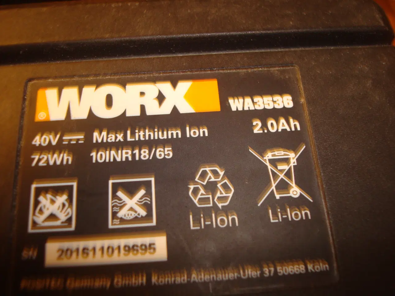 Billede 2 - Worx batteri og lader