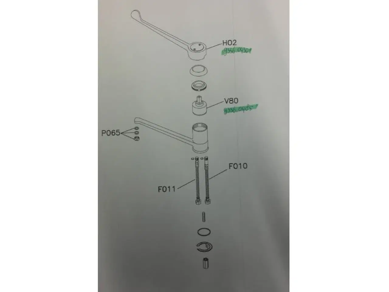 Billede 3 - Armatur med Lægebetjening (Albuegreb) – 1-huls
