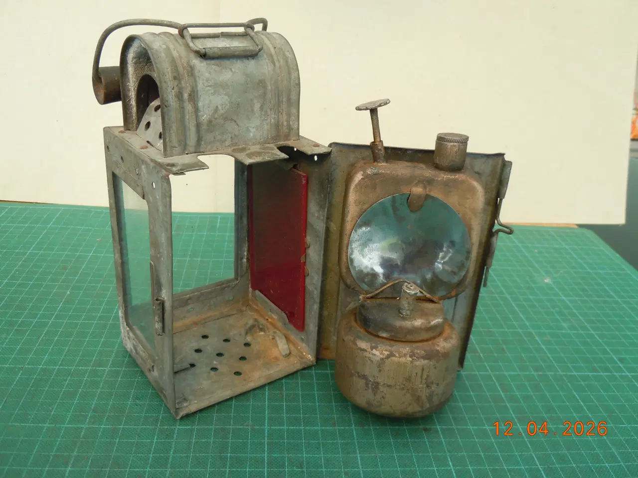 Billede 5 - Togførerlygte til karbid, meget fin stand.