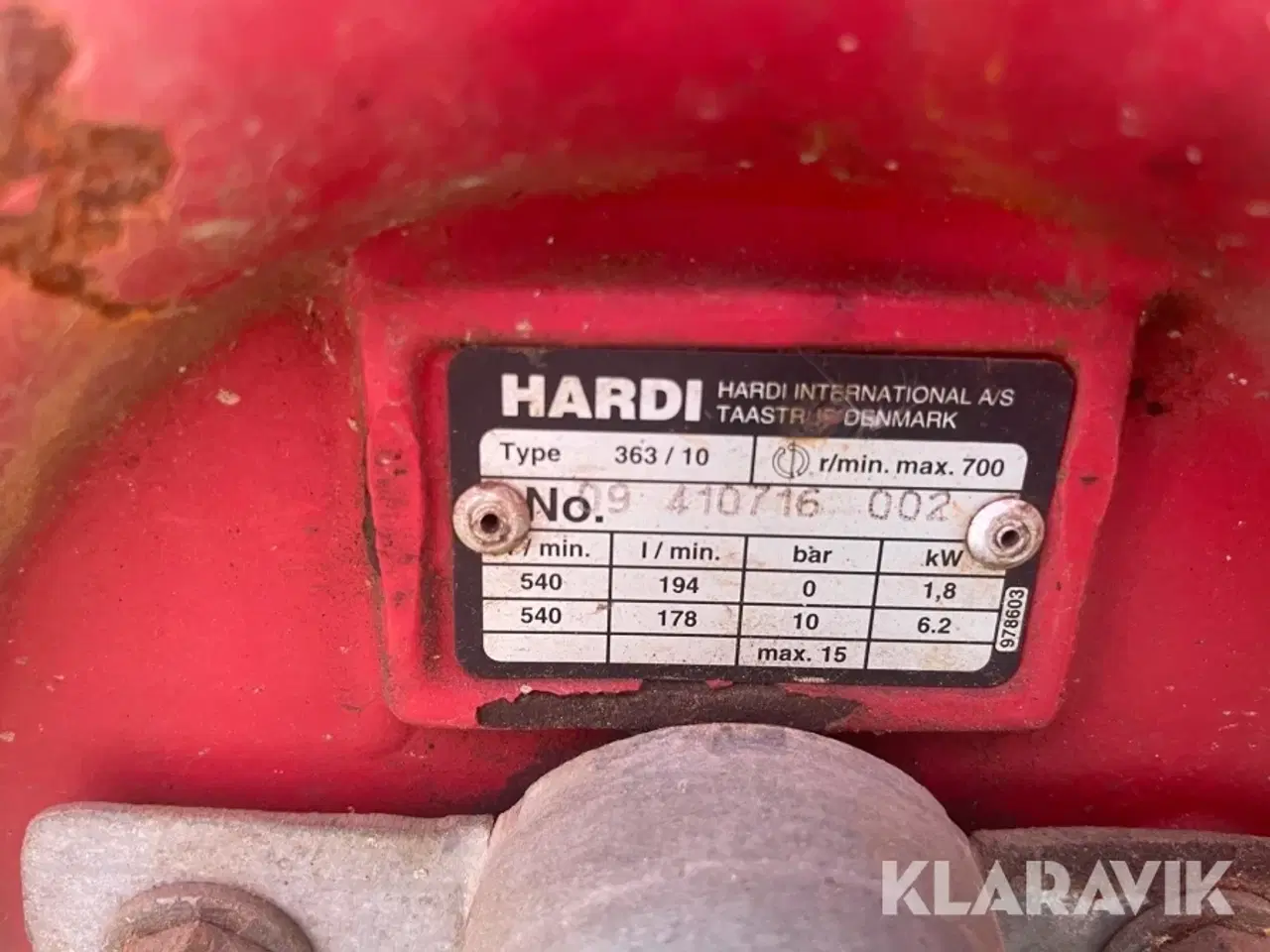Billede 7 - Marksprøjte Hardi MEGA 1200 24 meter