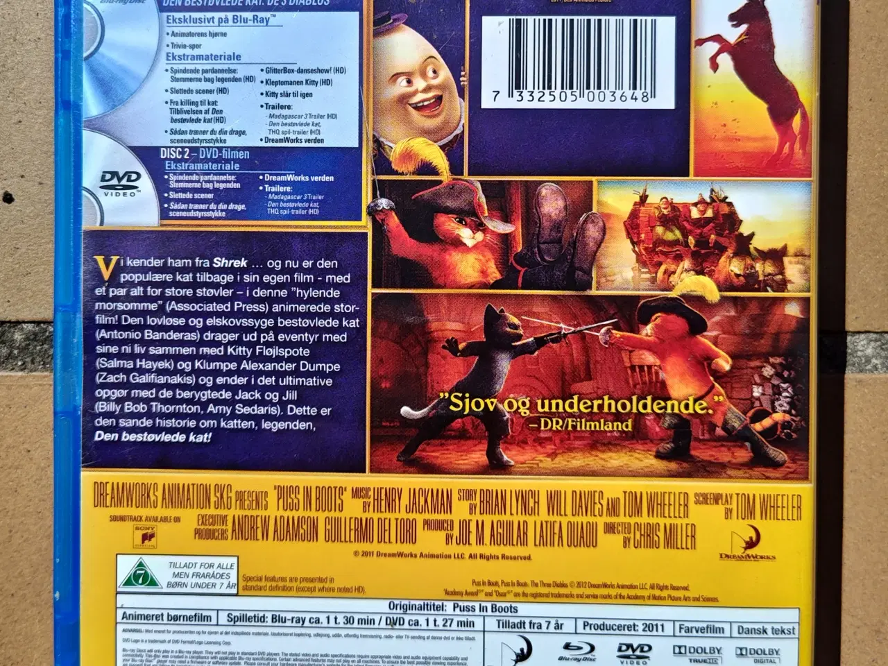 Billede 2 - Den Bestøvlede Kat / Puss in Boots DVD + Blu-Ray