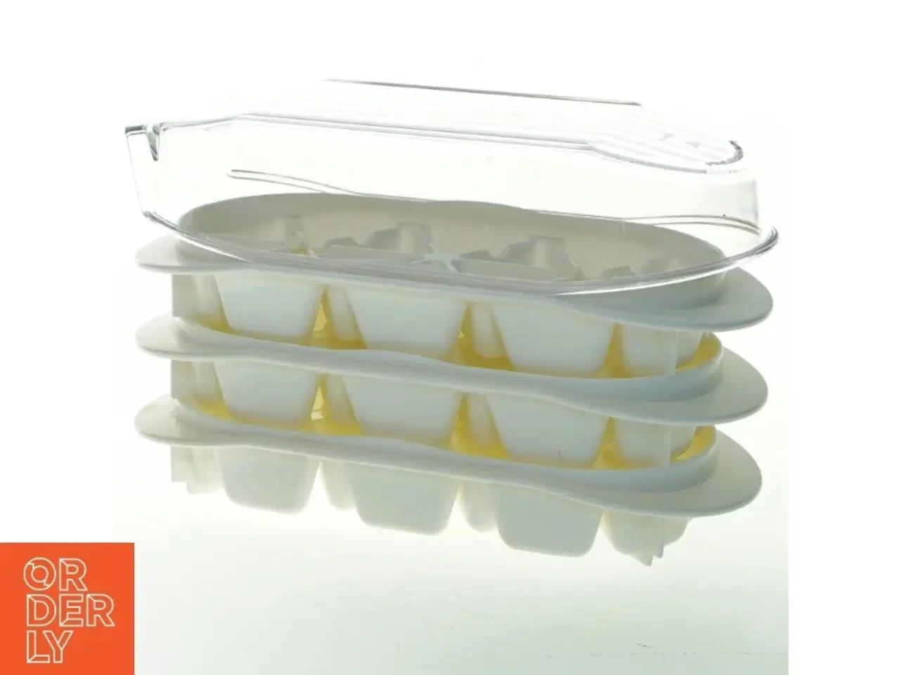 Billede 1 - Forme til fylde chokolade/ isterninger  med låg fra Tupperware (str. 21x9 cm)