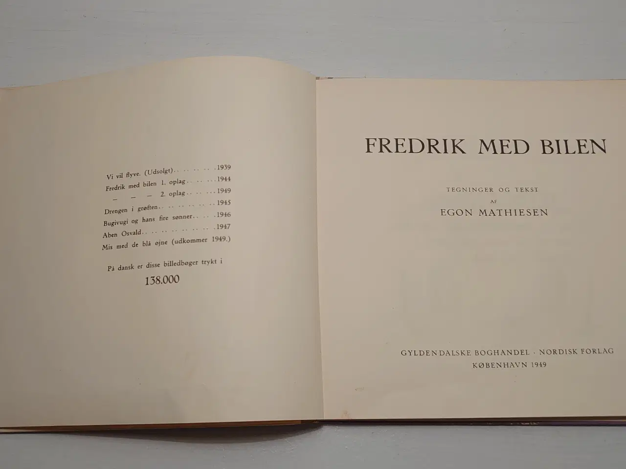 Billede 3 - Egon Mathiesen: Frederik med Bilen. 1.udg. 1949