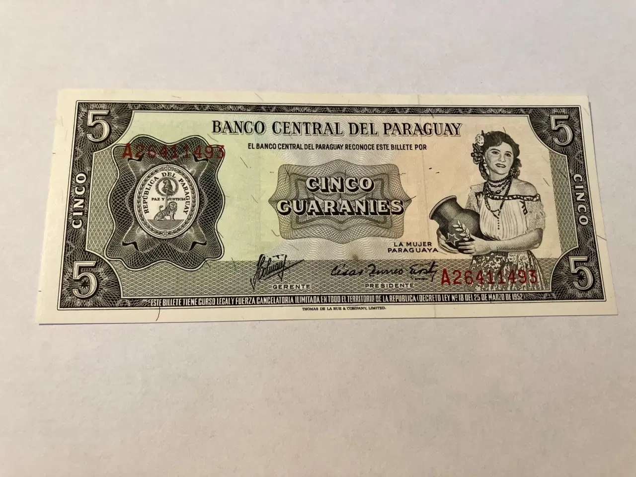 Billede 1 - 5 Guaranies Paraguay