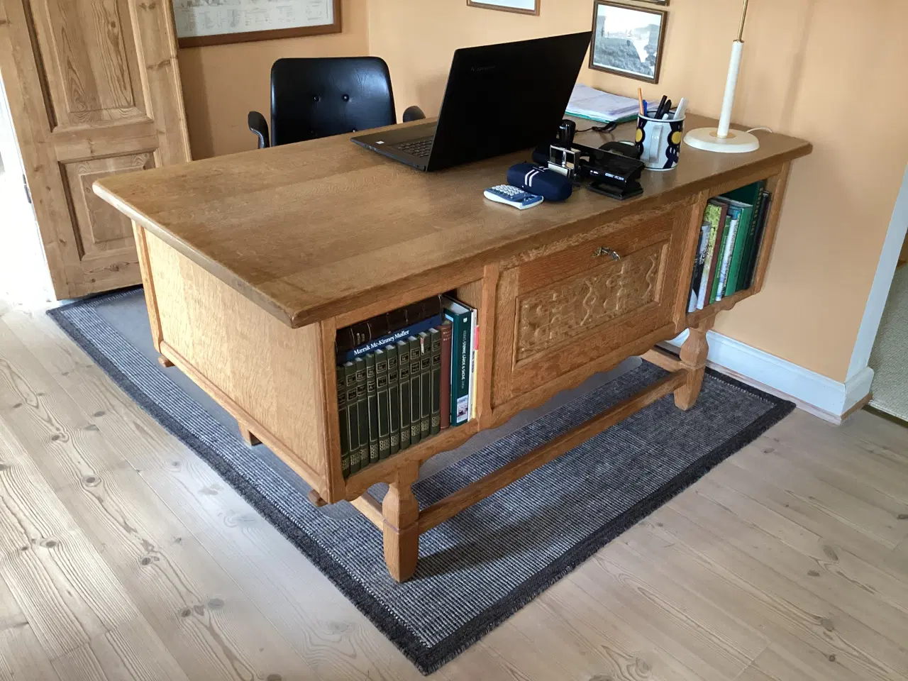 Billede 2 - Skrivebord massiv egetræ