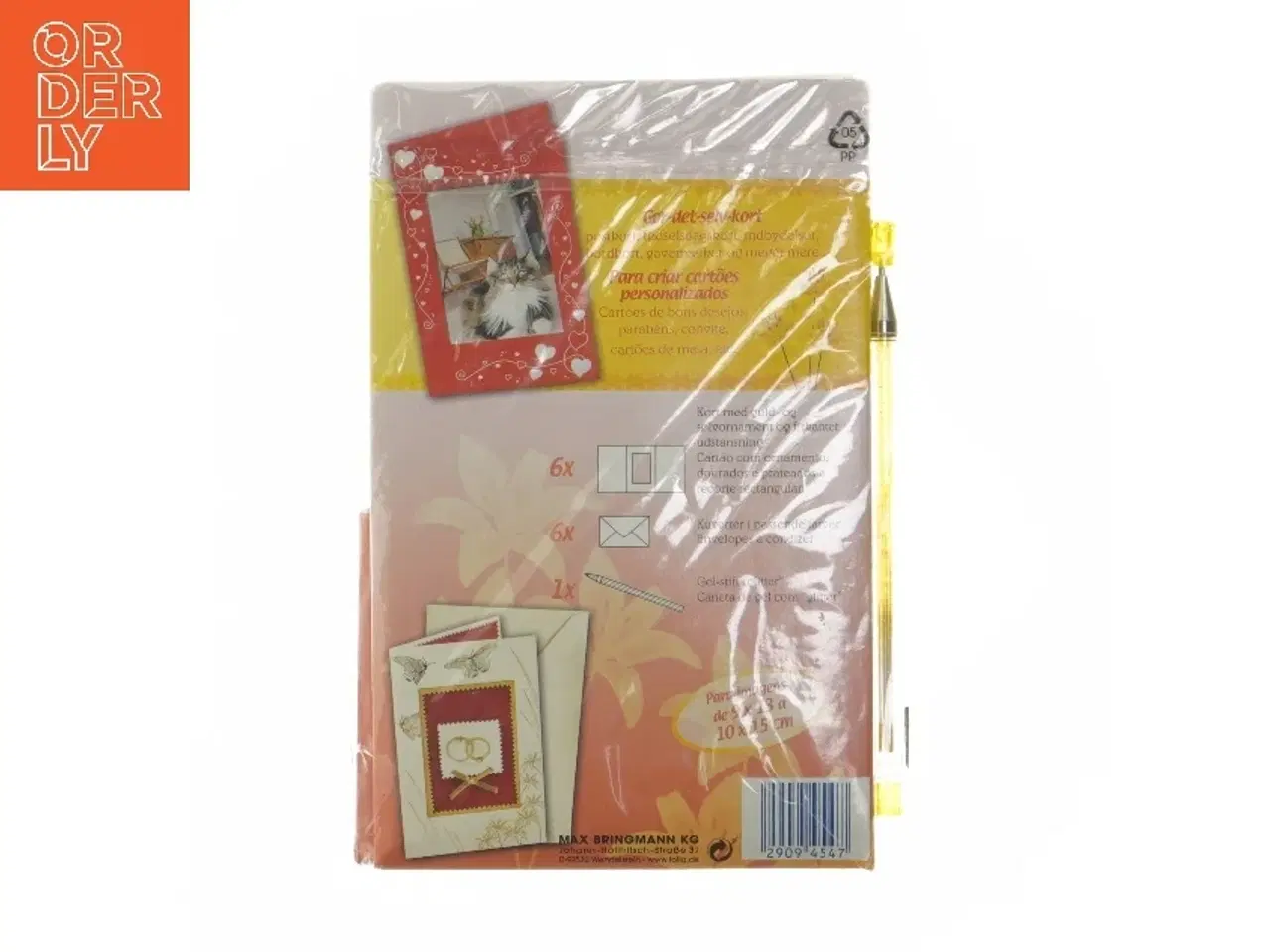Billede 2 - Gør-det-selv kortsæt med guldfarvet og sølvfarvet motiv fra Max Bringmann KG (str. 20x13,5 cm)