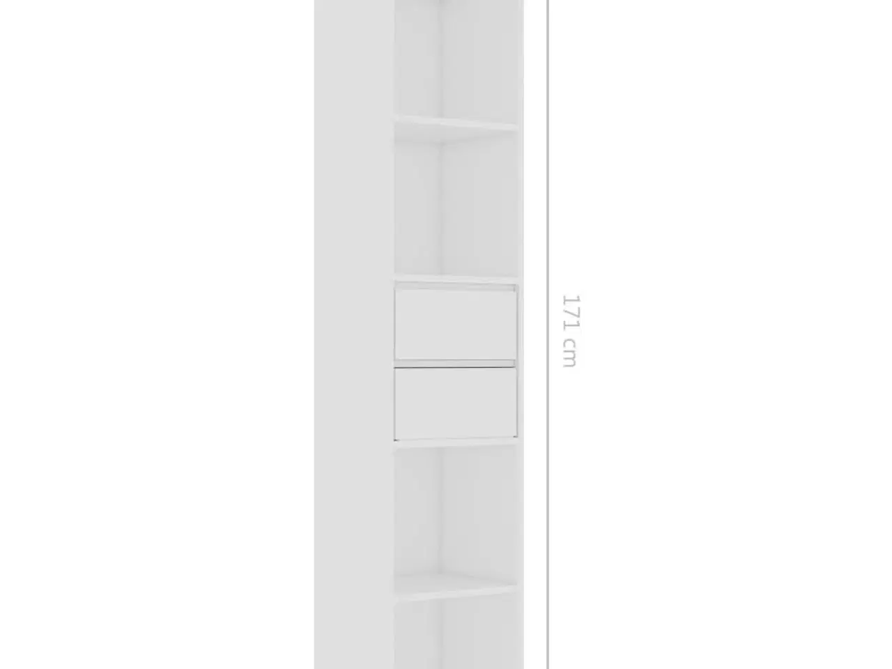 Billede 6 - Bogreol 36x30x171 cm konstrueret træ hvid