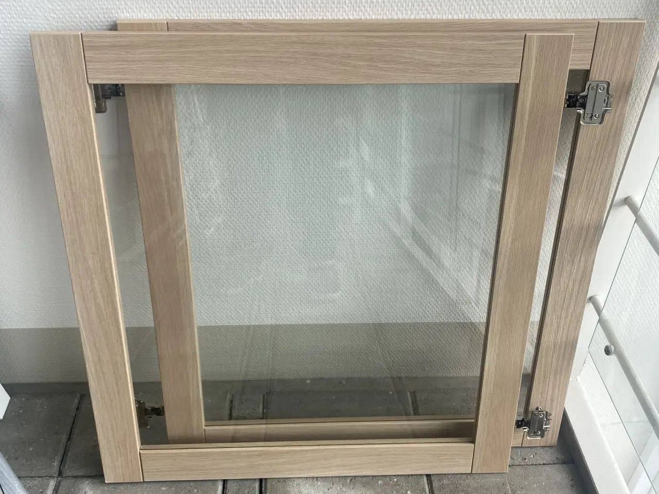 Billede 1 - Ikea bestå vitrinelåger hvidbejset egetræsmønster