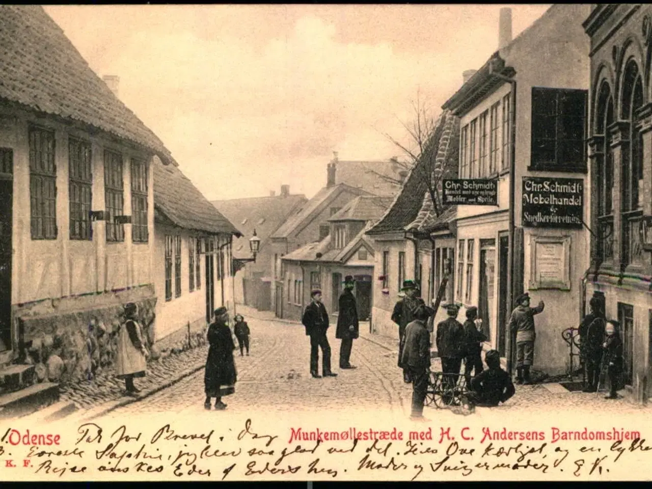 Billede 1 - Odense - Munkemøllestræde med H.C. Andersens Barndomshjem - W.K.F. u/n - Brugt