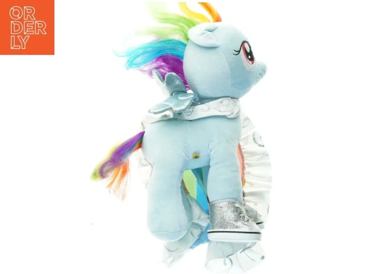 Billede 1 - Build Bear Regnbuefarvet My Little Pony med kjole og sko (str. 40 x 20 cm)