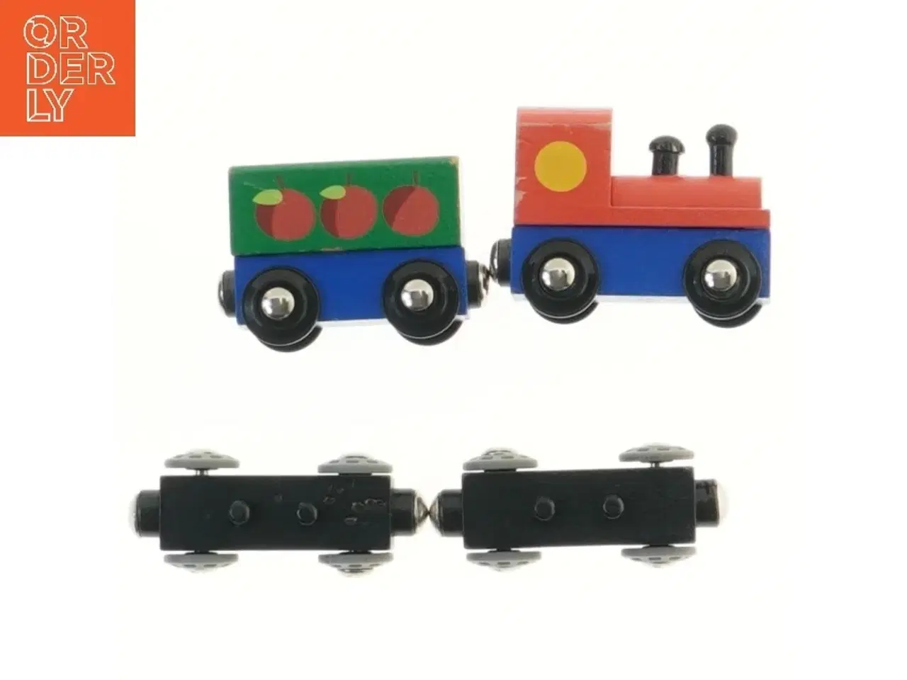 Billede 2 - Trætog med vogne (str. 7x6 cm)