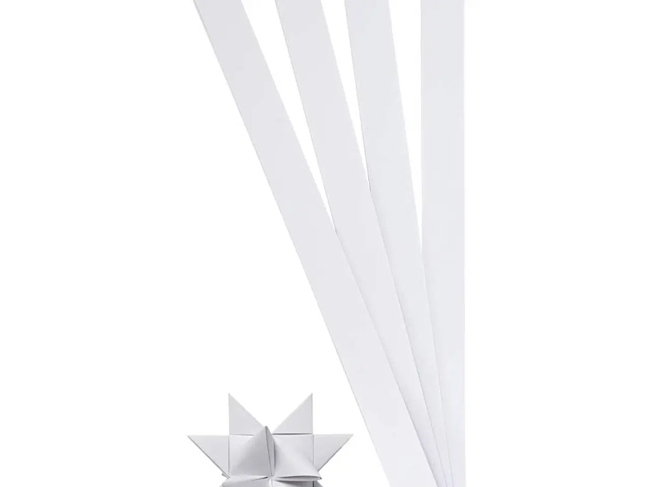 Billede 1 - Stjernestrimler, L: 45 cm, B: 15 mm, diam. 6,5 cm, hvid, 100strimler/ 1 pk.