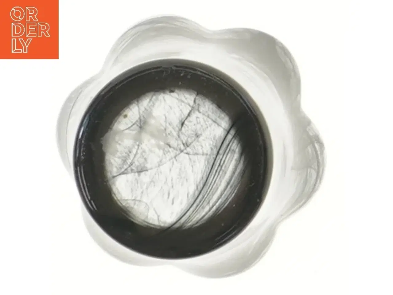 Billede 3 - Lille glasvase/lysestage med bølget kant (str. Ø 8 cm længde 8 cm)