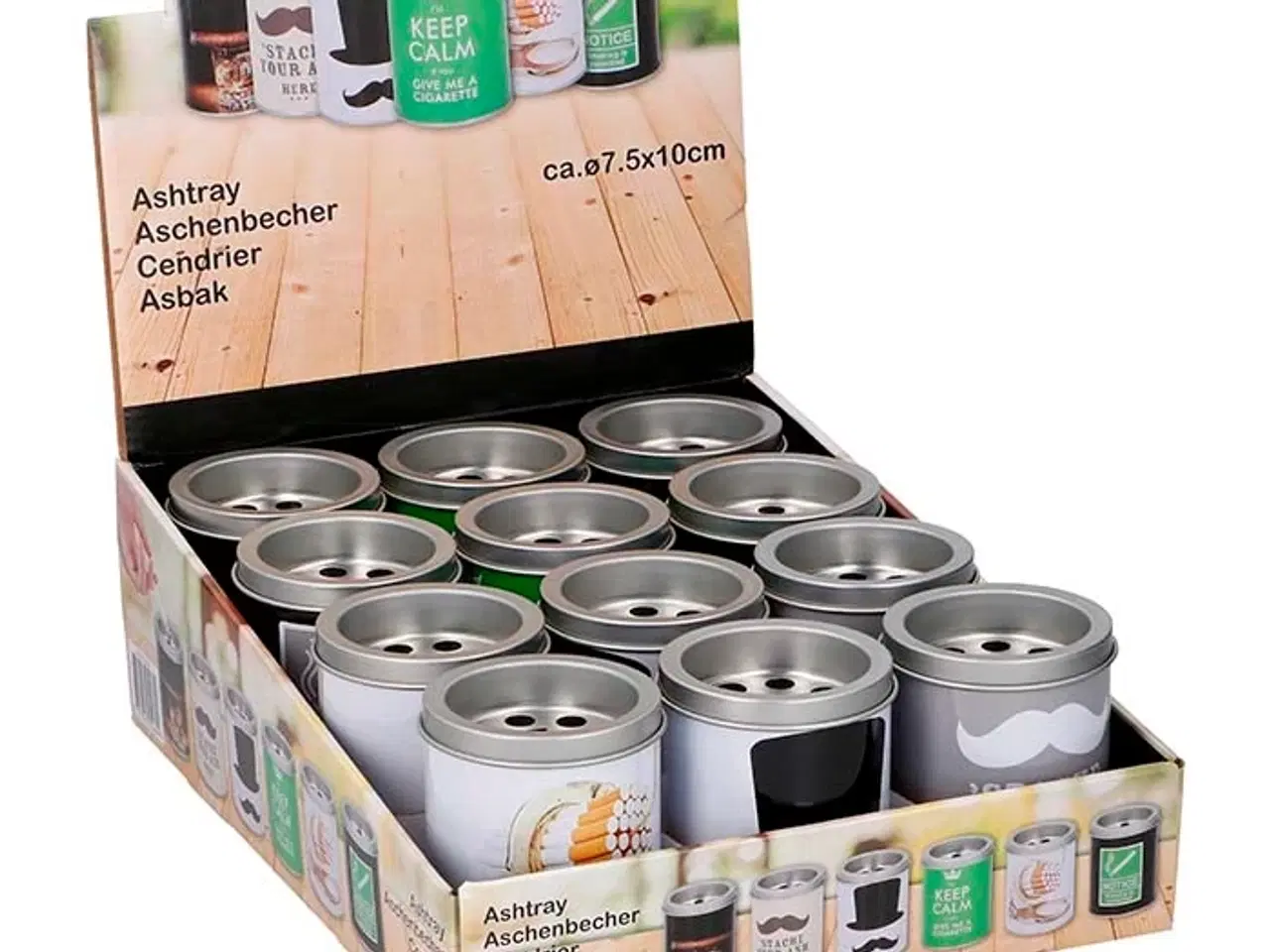 Billede 1 - Askebæger med design/tekst