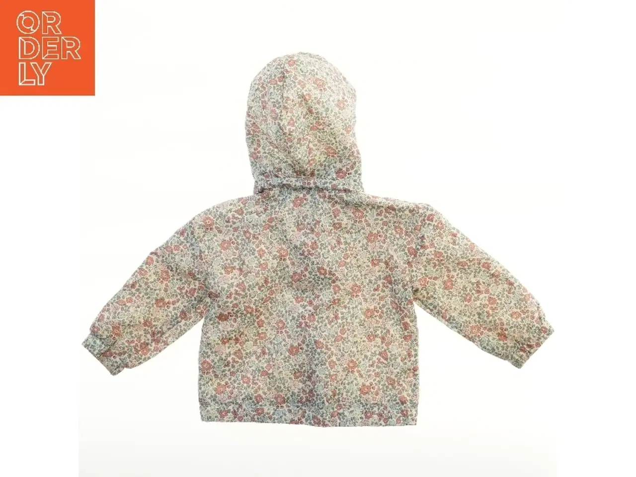 Billede 2 - Blomstret børnejakke med hætte fra H&M (str. 80)