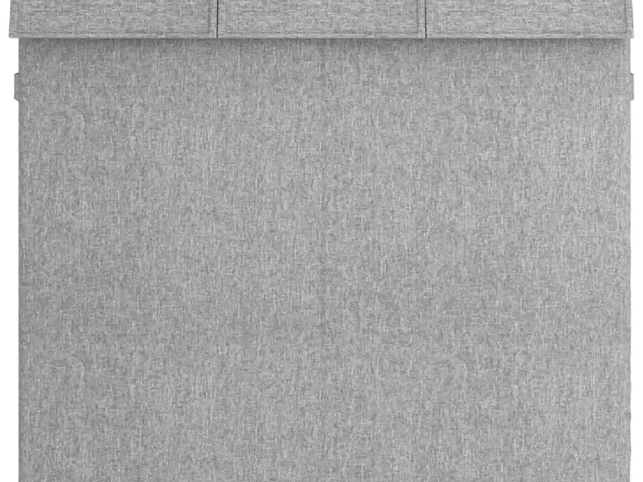 Billede 3 - Foldbar vasketøjskurv 64,5x34,5x59 cm kunstigt linned grå