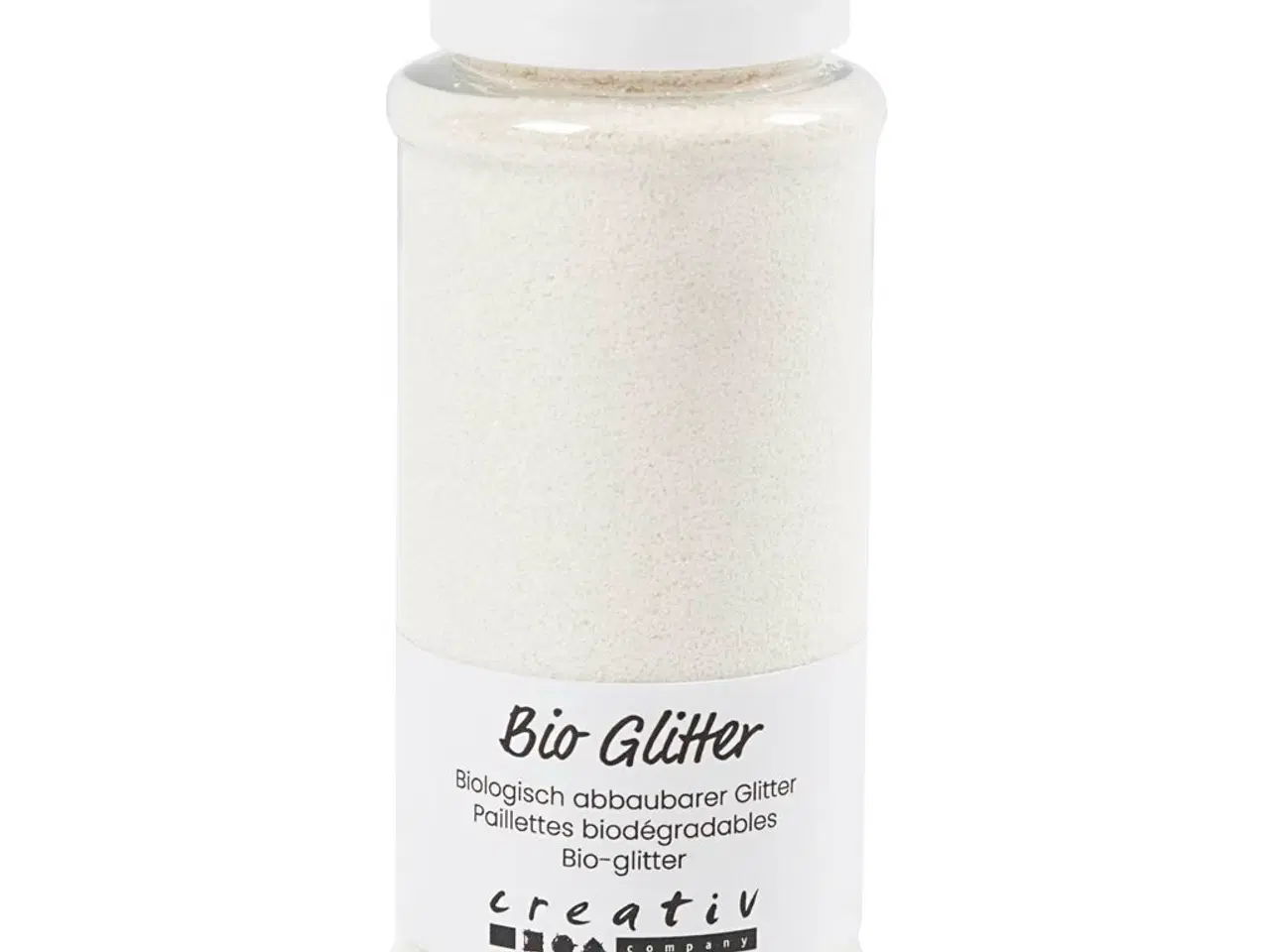Billede 1 - Bionedbrydelig hvid glimmer - 140 ml til kreative projekter