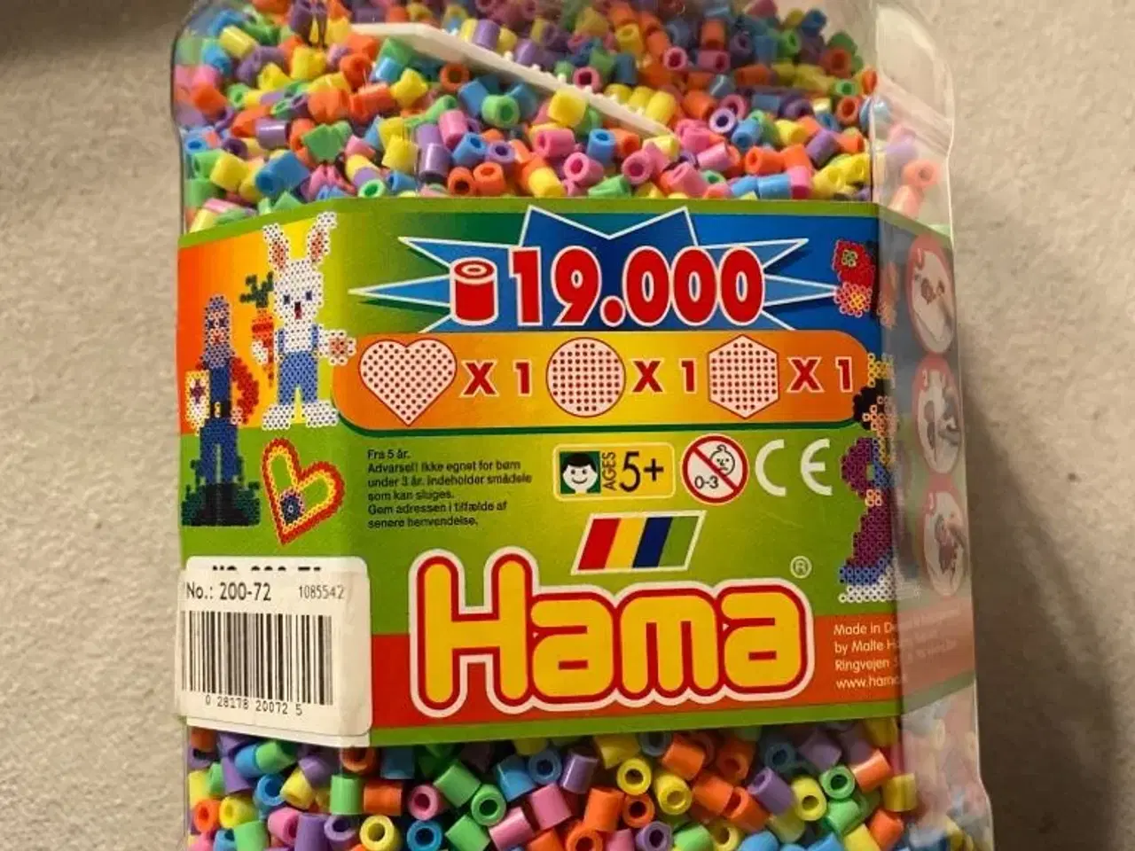 Billede 1 - HAMA perler, nye. 19.000i pastel