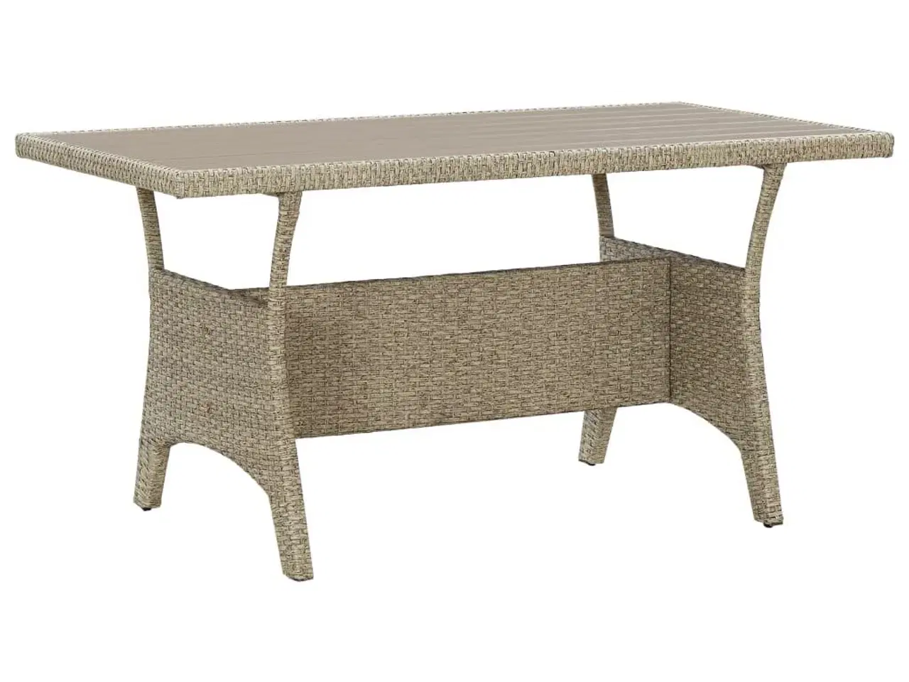 Billede 1 - Havebord 120x70x66 cm polyrattan grå