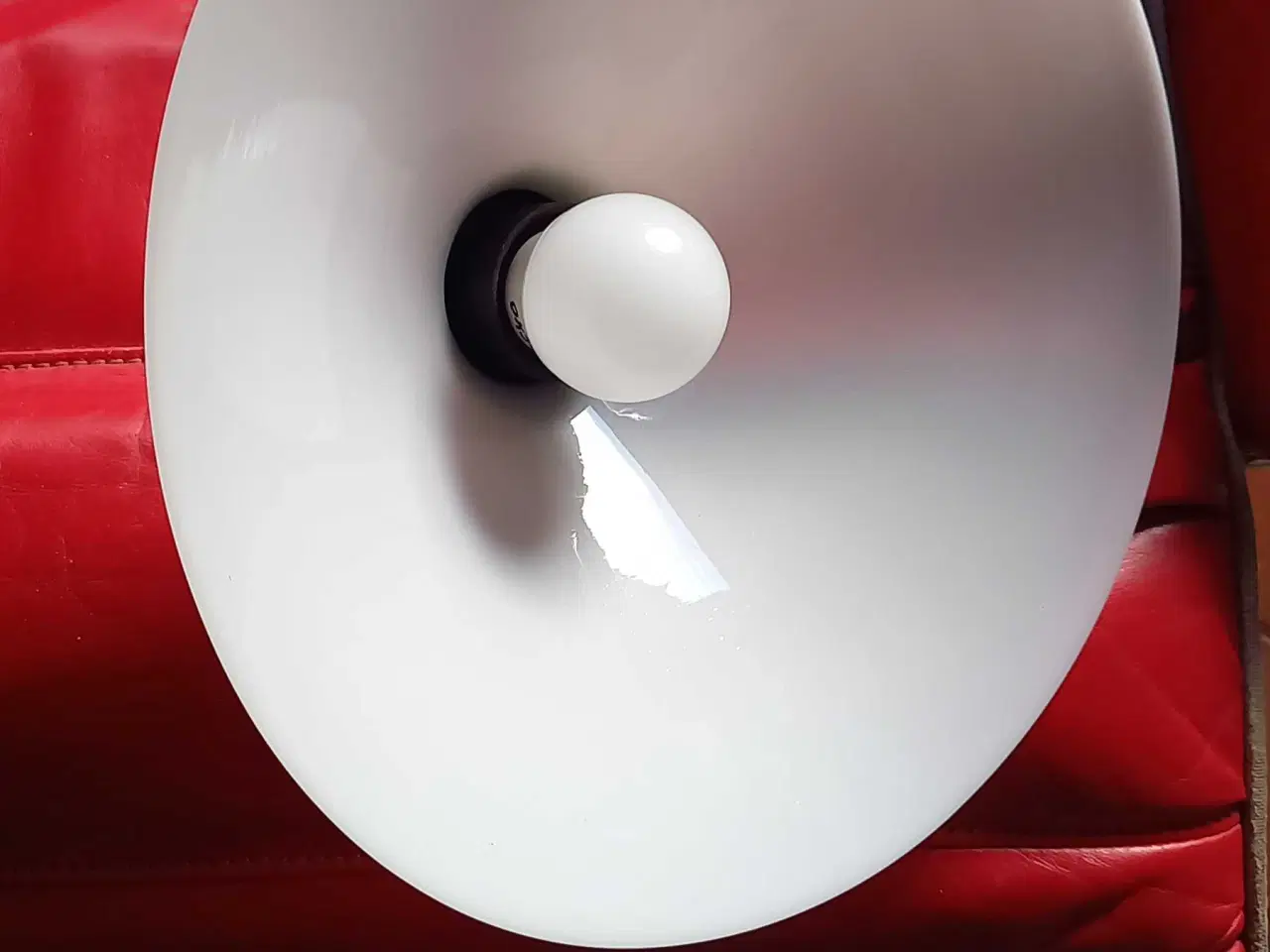 Billede 3 - Skomagerlampe med glasskærm 