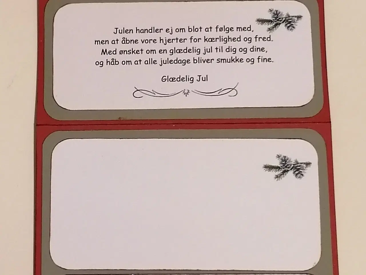Billede 2 - Julekort til gavekort/pengelomme på sælges.