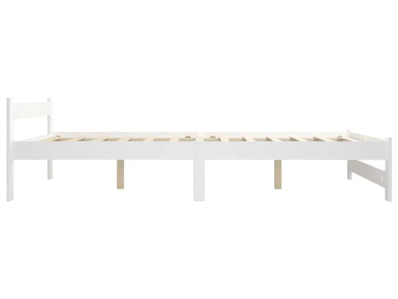 Billede 4 - Sengeramme uden madras massivt fyrretræ 120x200 cm hvid
