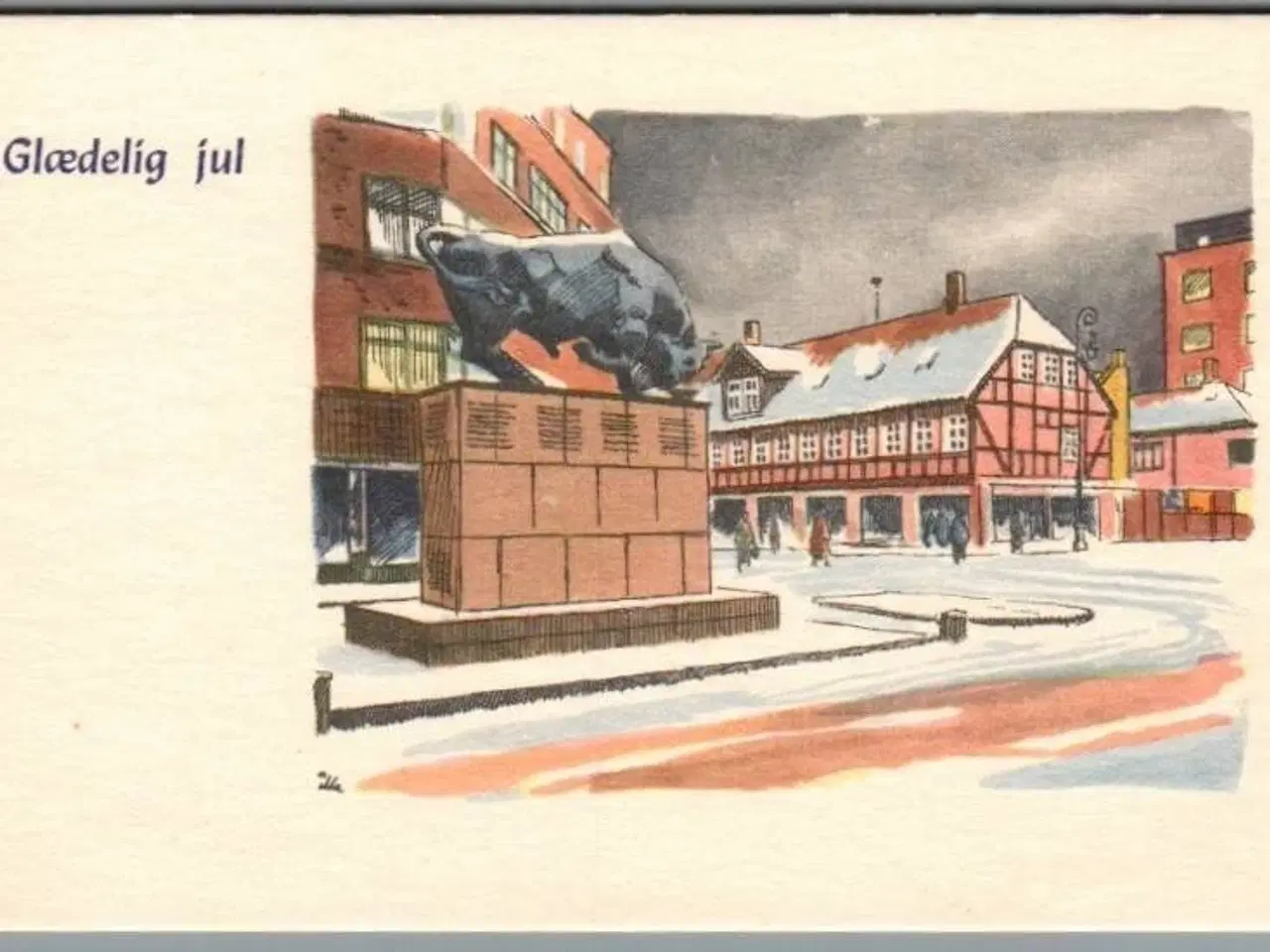 Billede 1 - Illa - Glædelig Jul - Vesterbro -  Stender Eneret - Aalborg - Postkort - Ubrugt