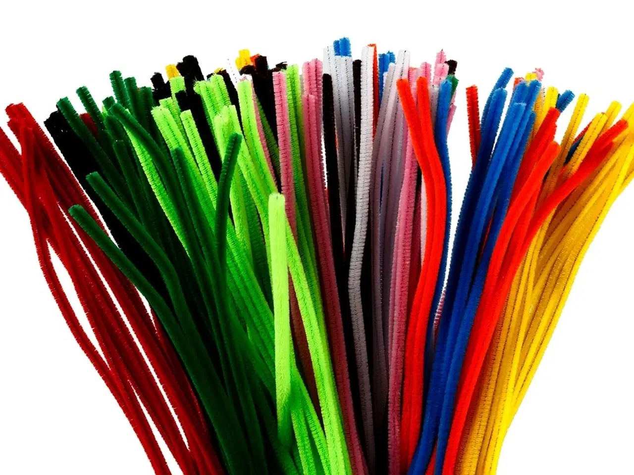 Billede 1 - Chenille Piberensere 45 cm - Ass. Farver, 200 stk.