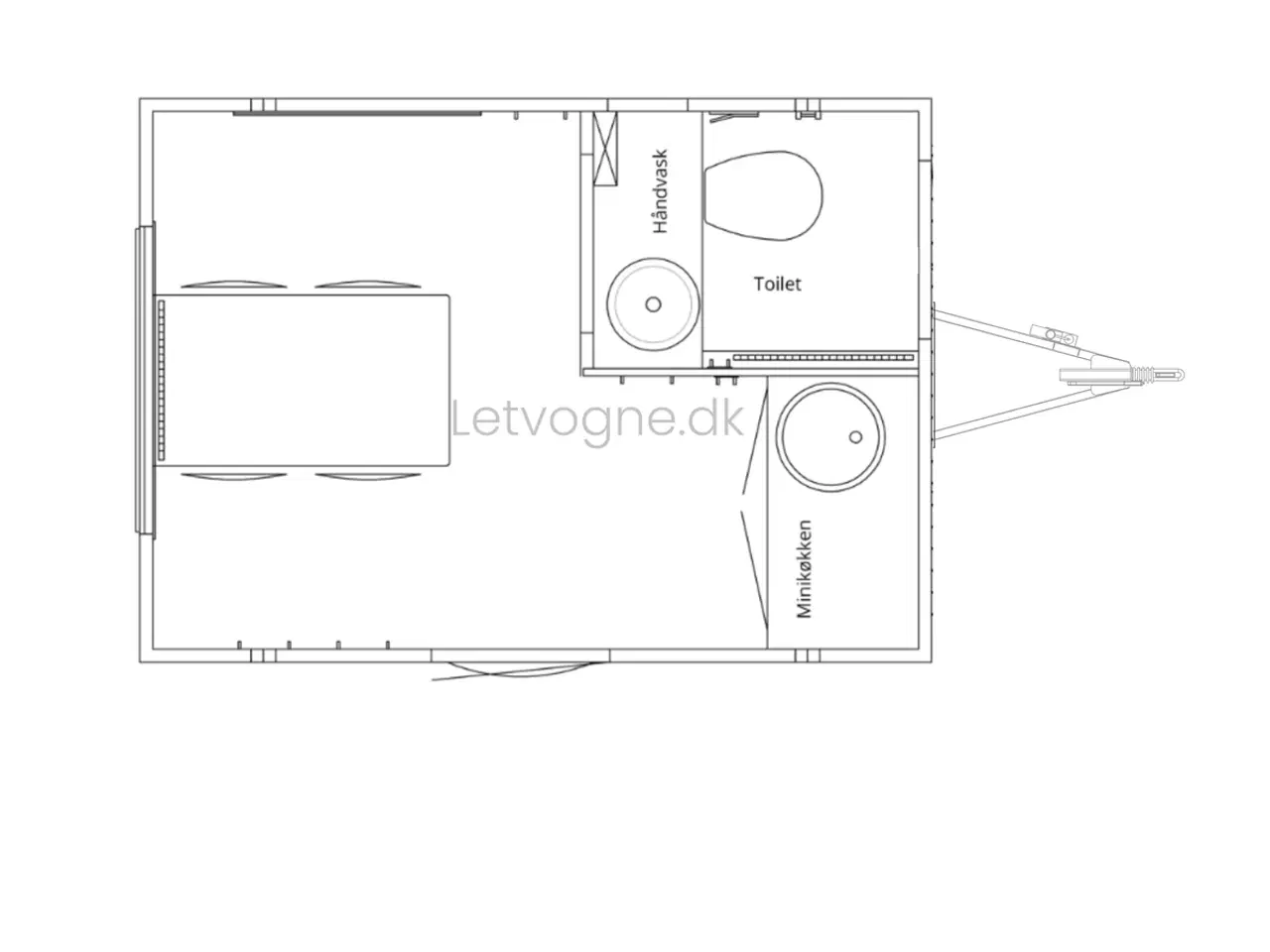 Billede 2 - Kontorvogn 4 personers - Scanvogn Type 320