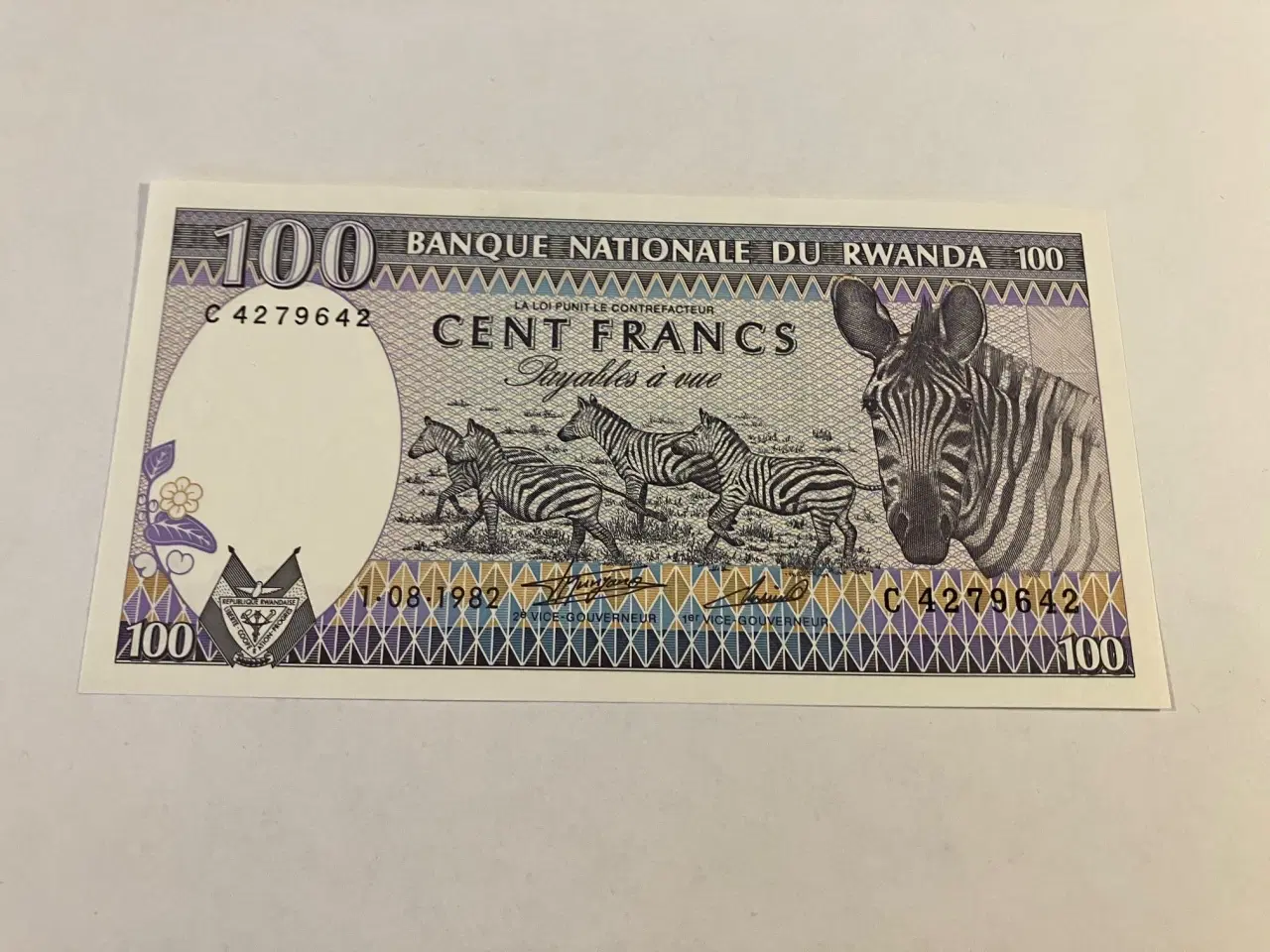 Billede 1 - 100 Francs Rwanda