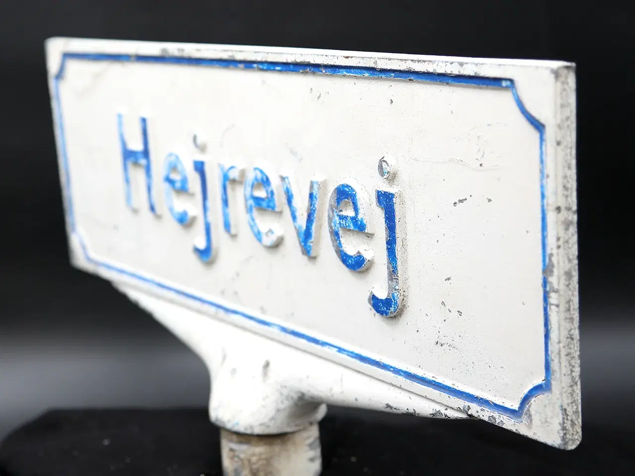 Billede 5 - Vintage dansk vejskilt “Hejrevej” i aluminium