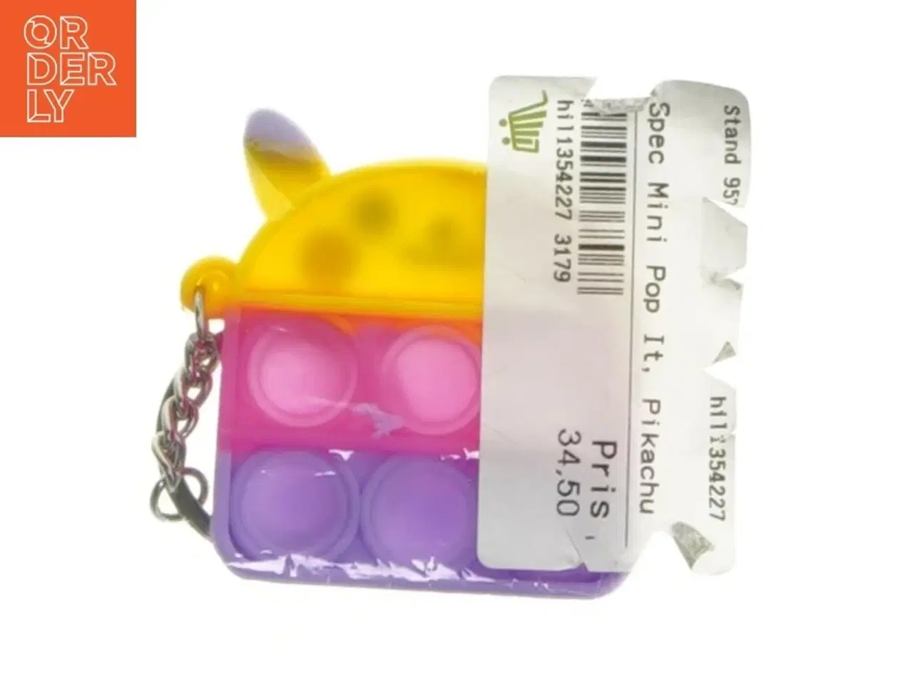 Billede 2 - Pikachu pop it nøglering fra Pokémon (str. 5x5 cm)