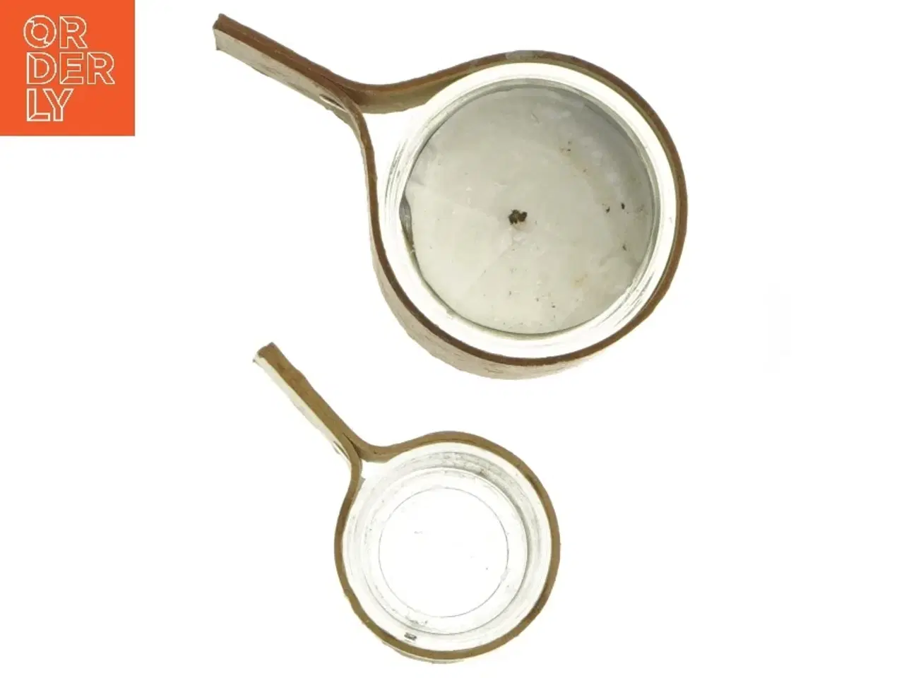 Billede 3 - Stearinlysholder i læder og metal