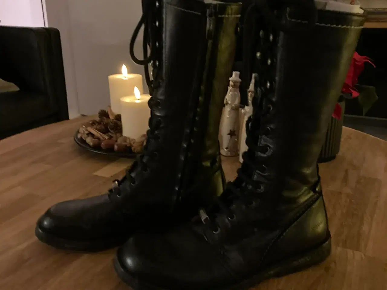 Billede 2 - Sorte Angulus  lange støvler str 37