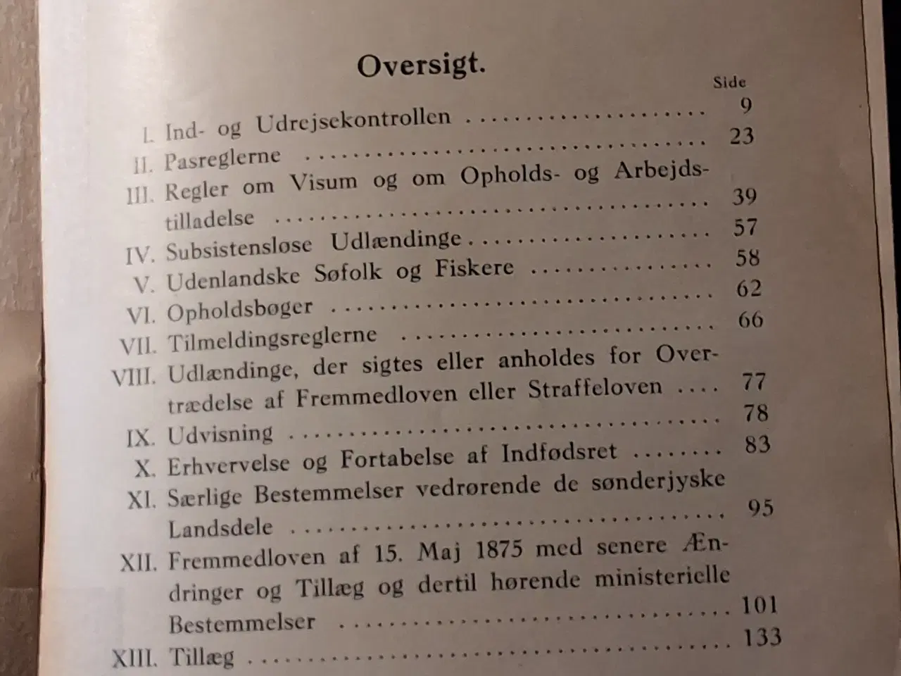 Billede 2 - "FREMMEDTILSYNET" Fremmedloven 1875