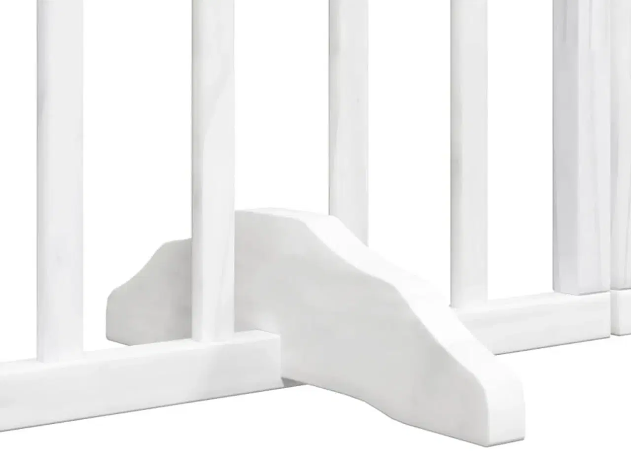 Billede 8 - Hundelåge med dør 4 paneler 320 cm foldbar poppeltræ hvid