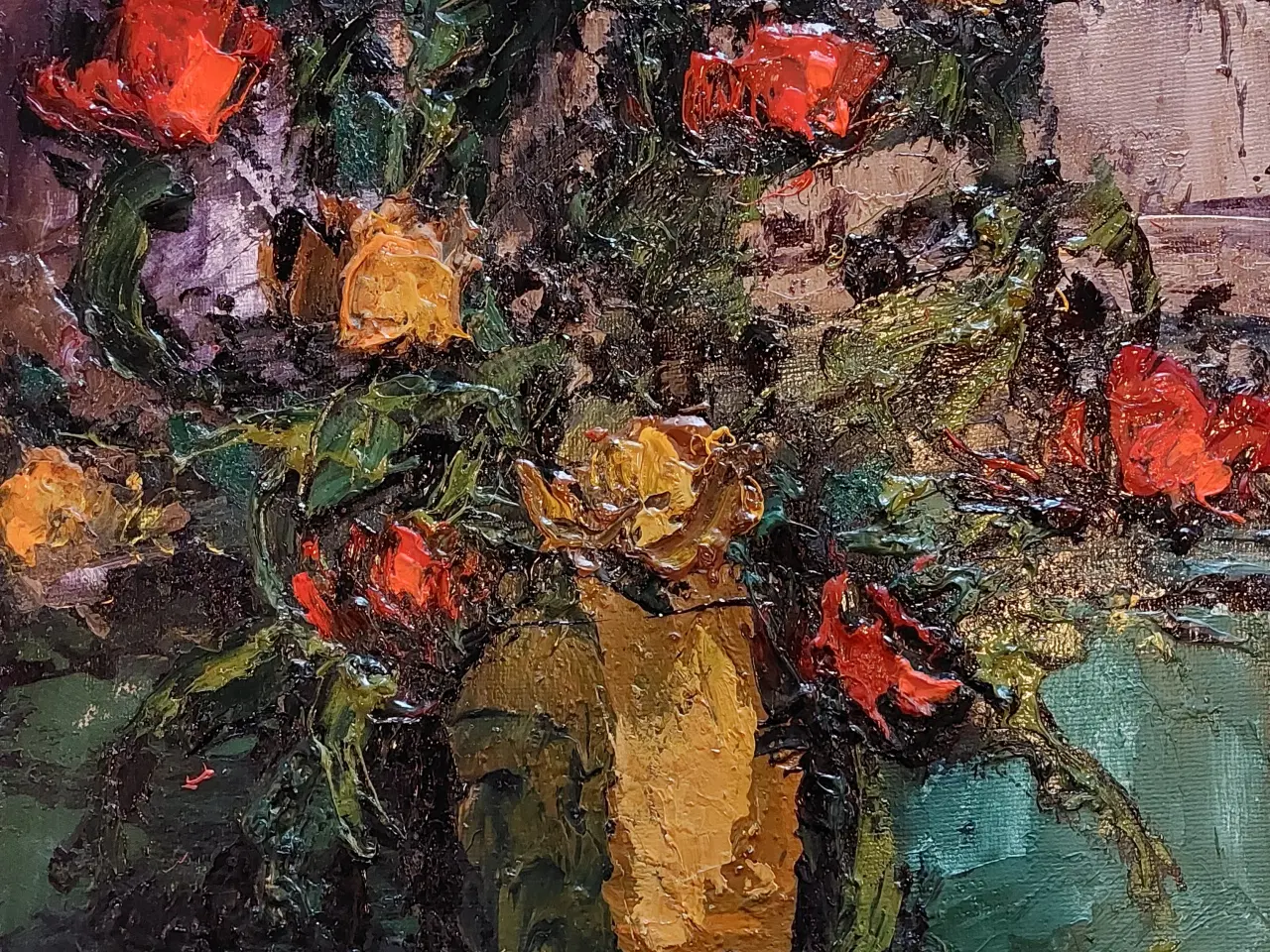 Billede 2 - A. WENØ - ( 1913 - 1972 )- spartelmaleri