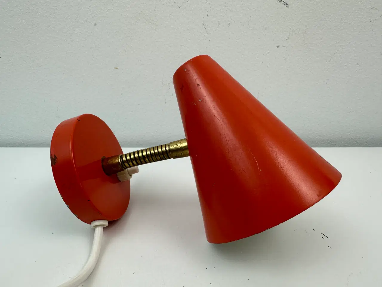 Billede 1 - Orange væglampe m. flex (retro)