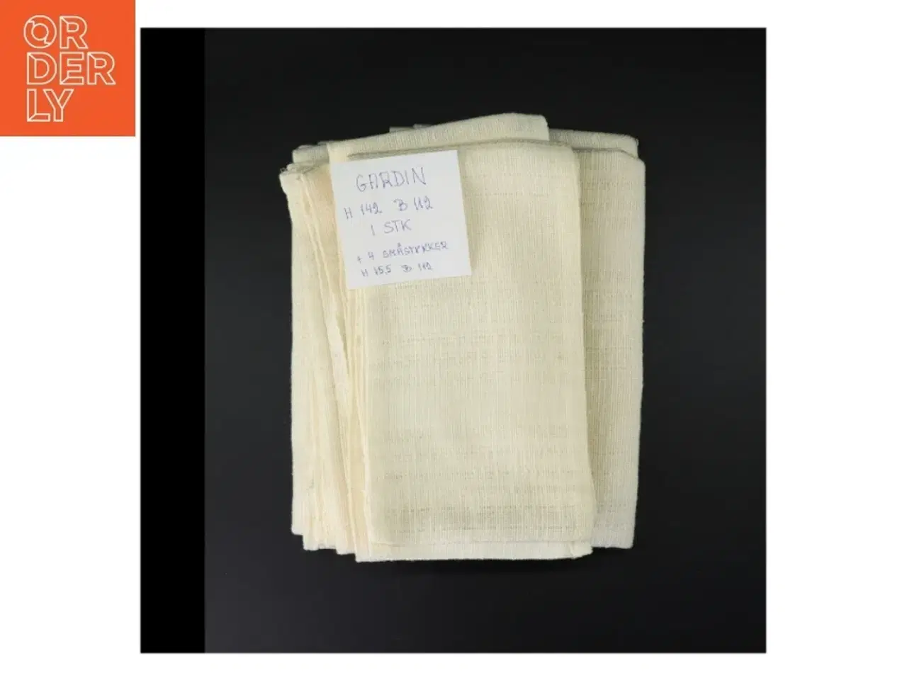 Billede 1 - 1 sæt gardiner  (str. 142 x 112 cm og 4 stk 15 x 112 cm)