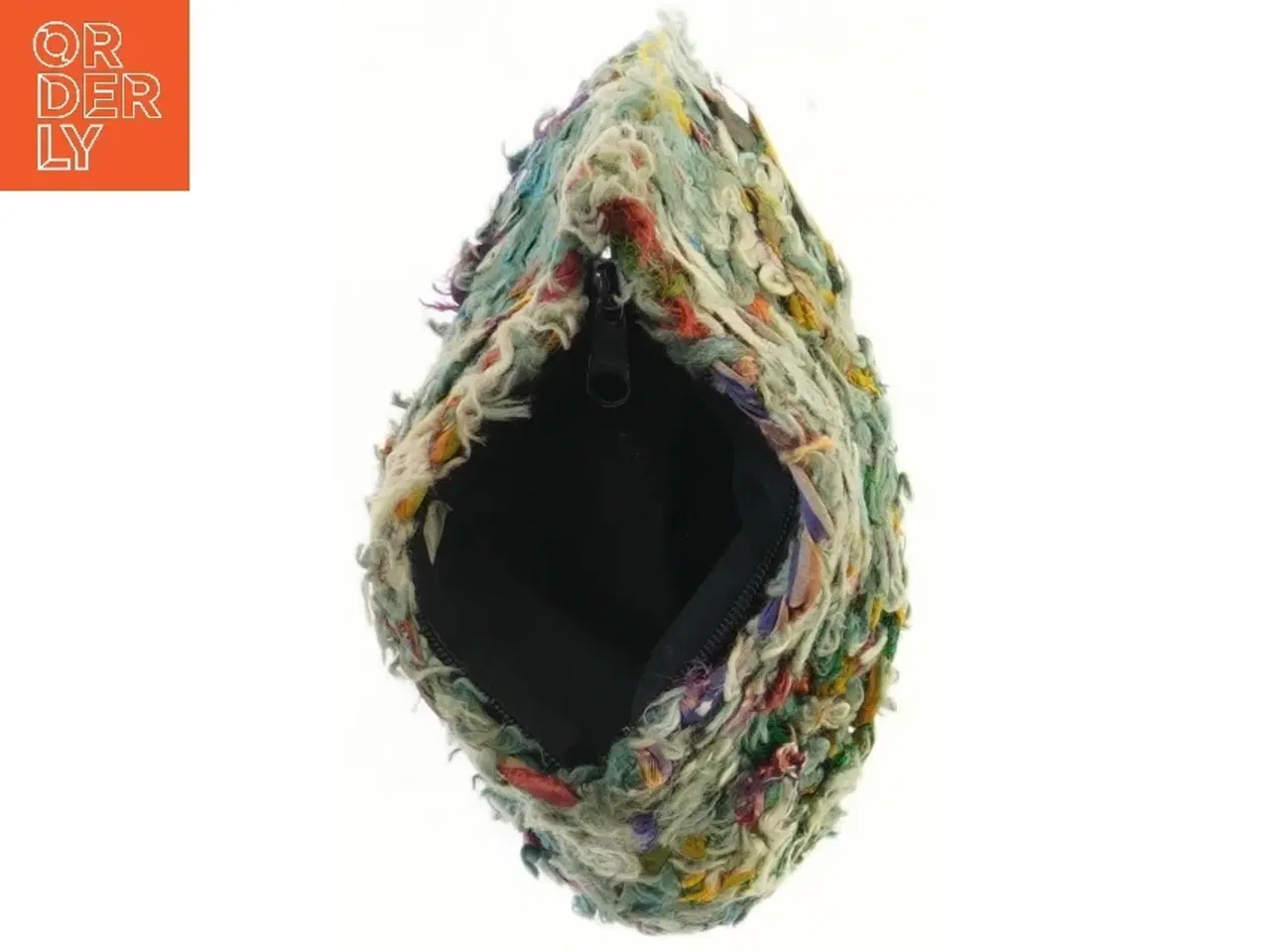 Billede 2 - Farverig clutch taske med lynlås (str. 20x13,5 cm)