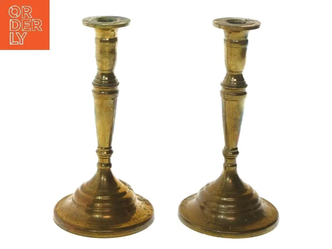 Billede 1 - Messing lysestager (str. 20,5 cm)