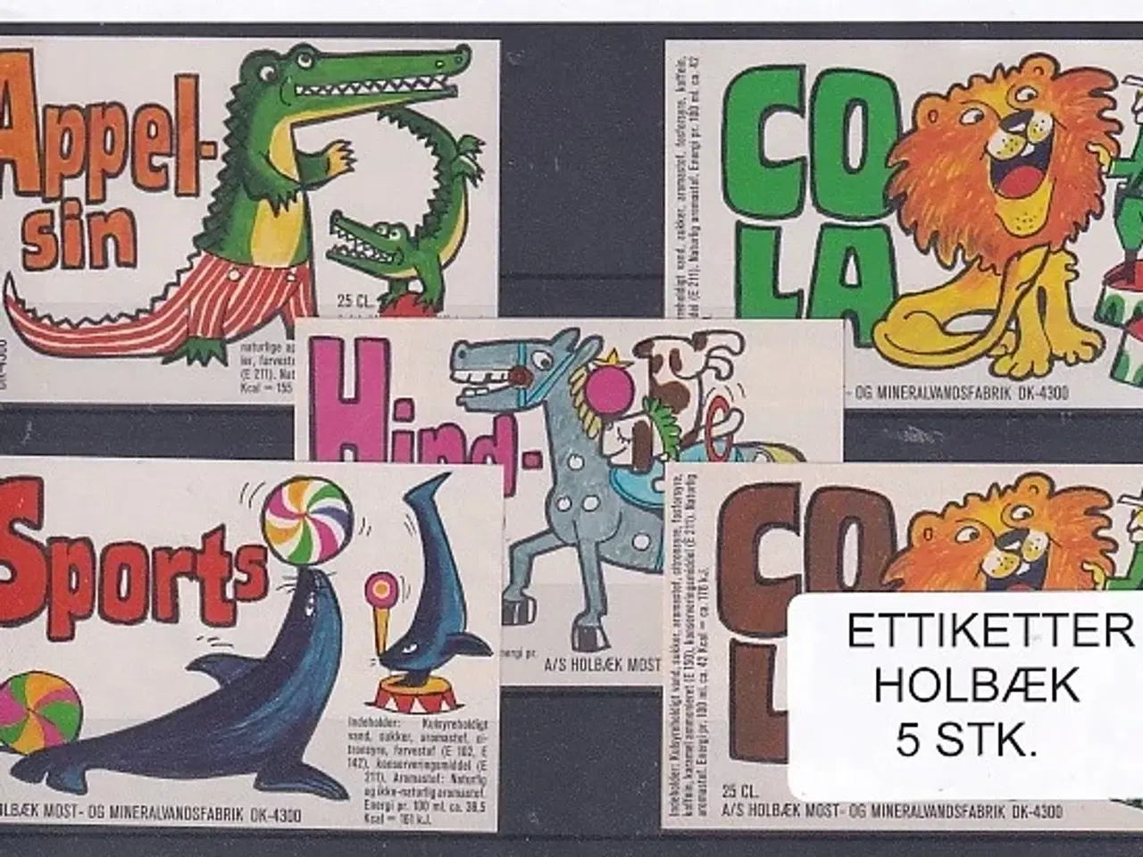 Billede 1 - Etiketter - Holbæk - 5 Stk.