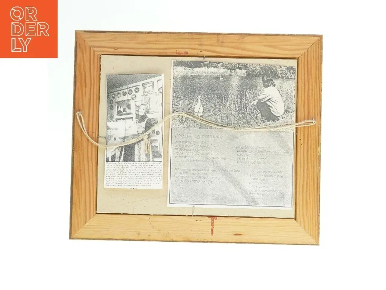 Billede 2 - Landskabsmaleri med trærankeramme (str. 38x32,5 cm)