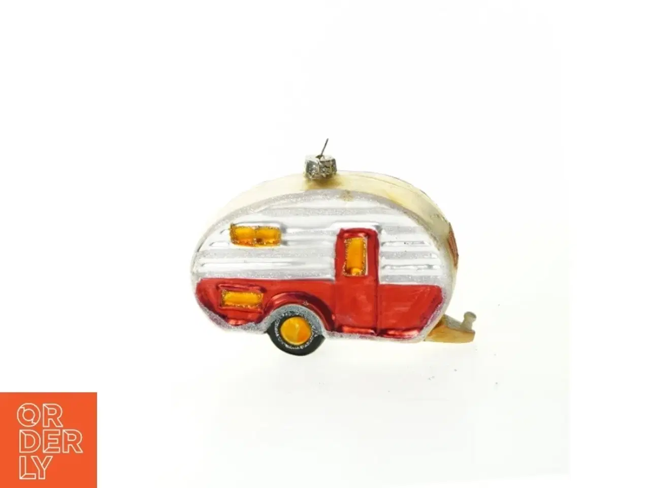 Billede 1 - Julekugle, campingvogn (str. 10 x 7 cm)