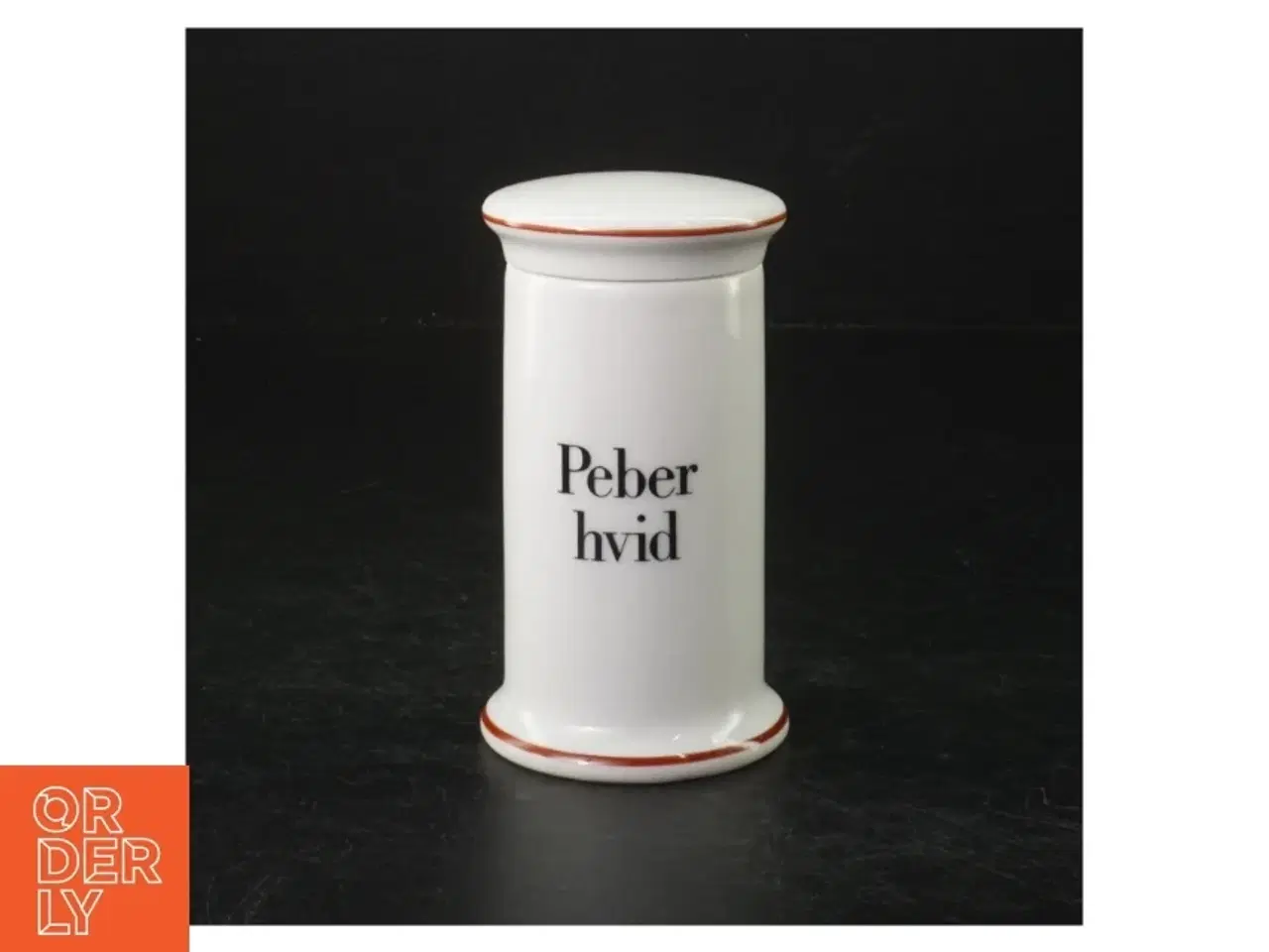 Billede 1 - Hvid porcelænspeberbøsse fra B&G (str. Ø 6,5x11,5 cm)
