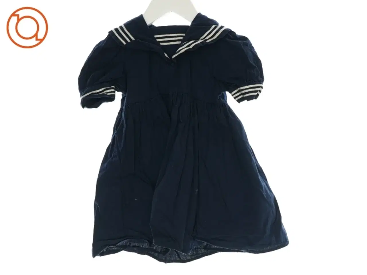 Billede 1 - Blå kjole med hvide striber (str. 86)