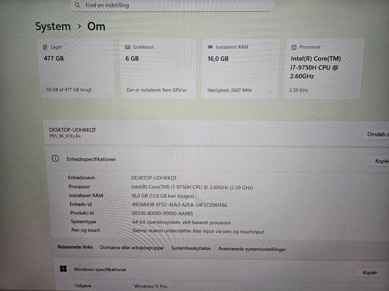 Billede 7 - Abook G960V2 / Clevo P960RD - Intel i7, RTX 2060