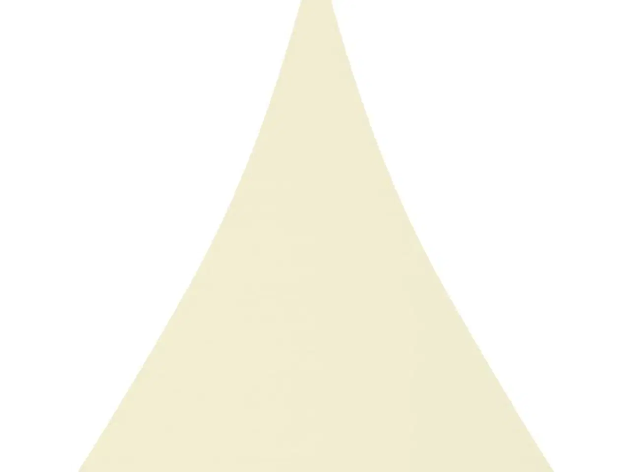Billede 1 - Solsejl 4x5x5 m oxfordstof trekantet cremefarvet
